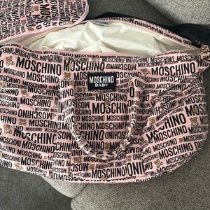 Moschino baby diaper bag and changing pad